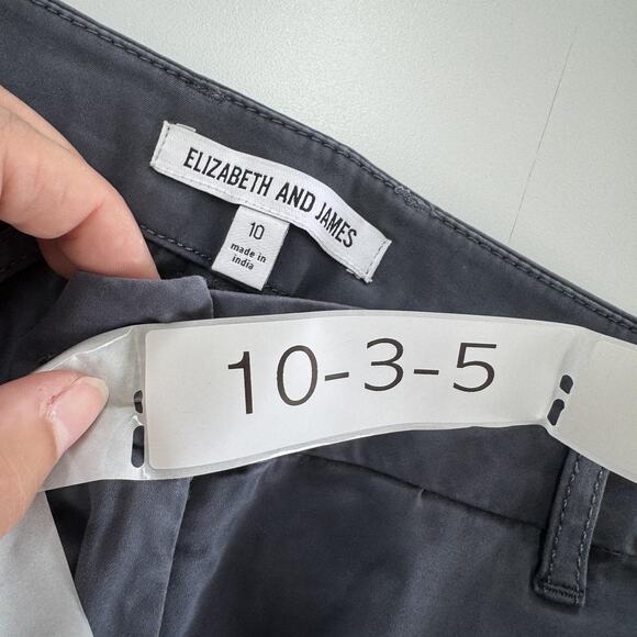 Elizabeth and James Pants Womens 10 Blue Gray Wide Leg Stretch Cotton Spandex - Picture 3 of 7